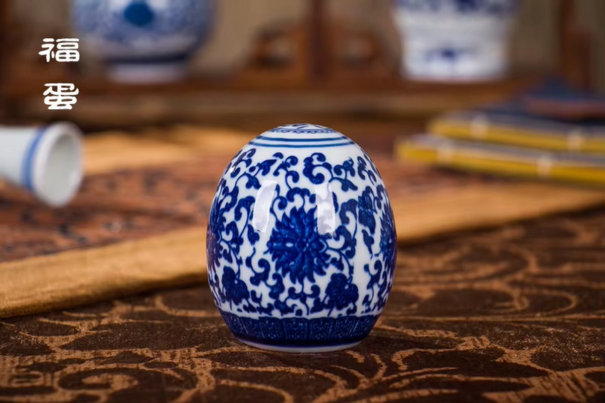 Small Chinese Flower Vase for Home Vintage Blue and White Porcelain Vase Ceramic Flower Vase Decoration Antique Traditional