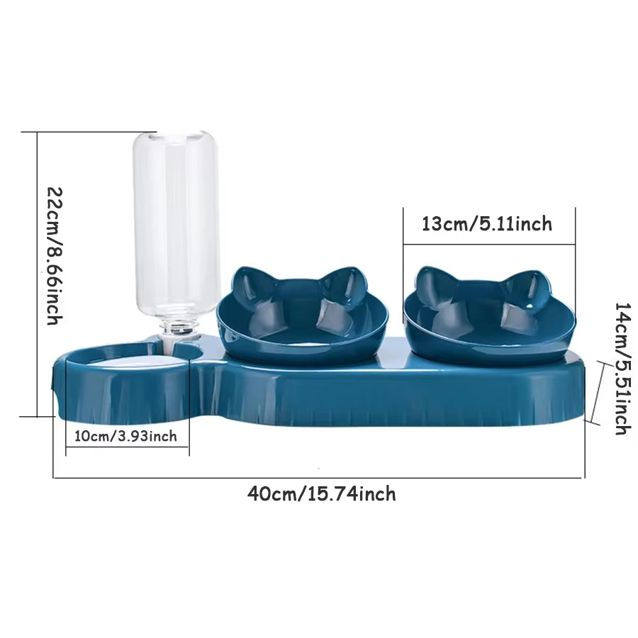 Cat Bowl Cat Food Bowl Double Bowl Neck Protection Automatic Drinking Bowl anti Overturning Cat Food Rice Bowl Pet Supplies